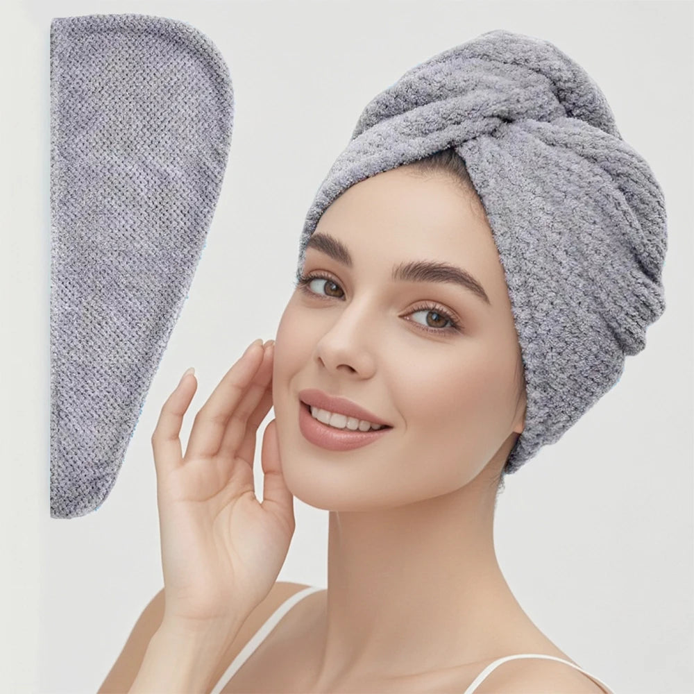 Turban pentru Păr Super Absorbant cu Nasture