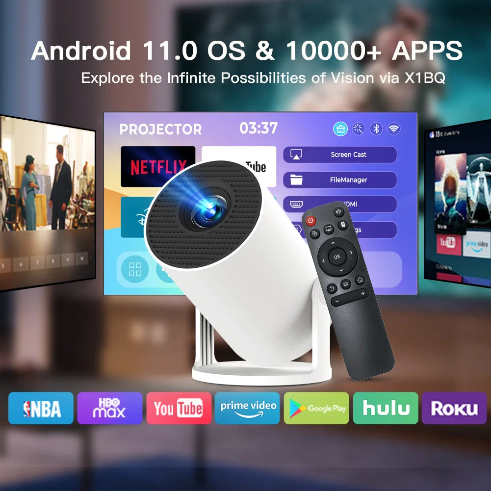Mini Proiector 720P cu Suport 4K și Rotire 180°