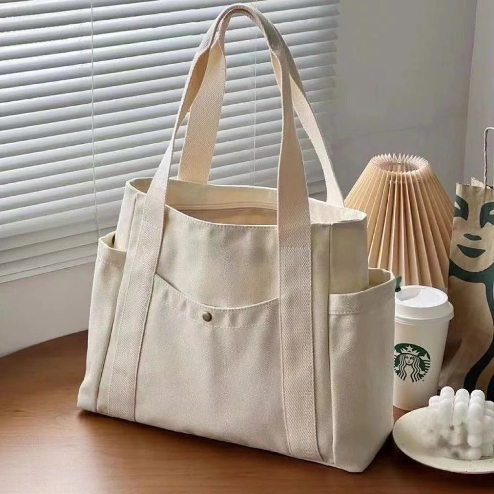 Geantă Tote Canvas – Capacitate Mare pentru Zi cu Zi