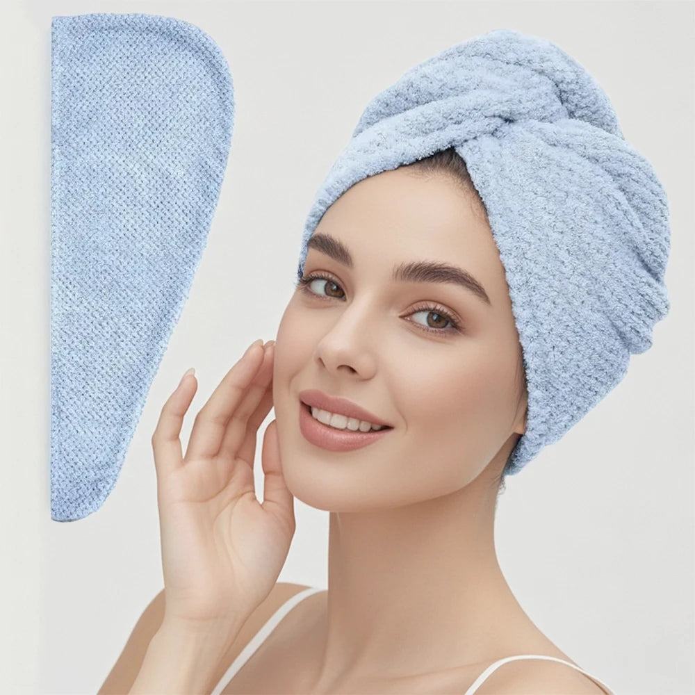 Turban pentru Păr Super Absorbant cu Nasture