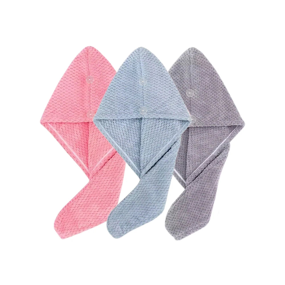 Turban pentru Păr Super Absorbant cu Nasture