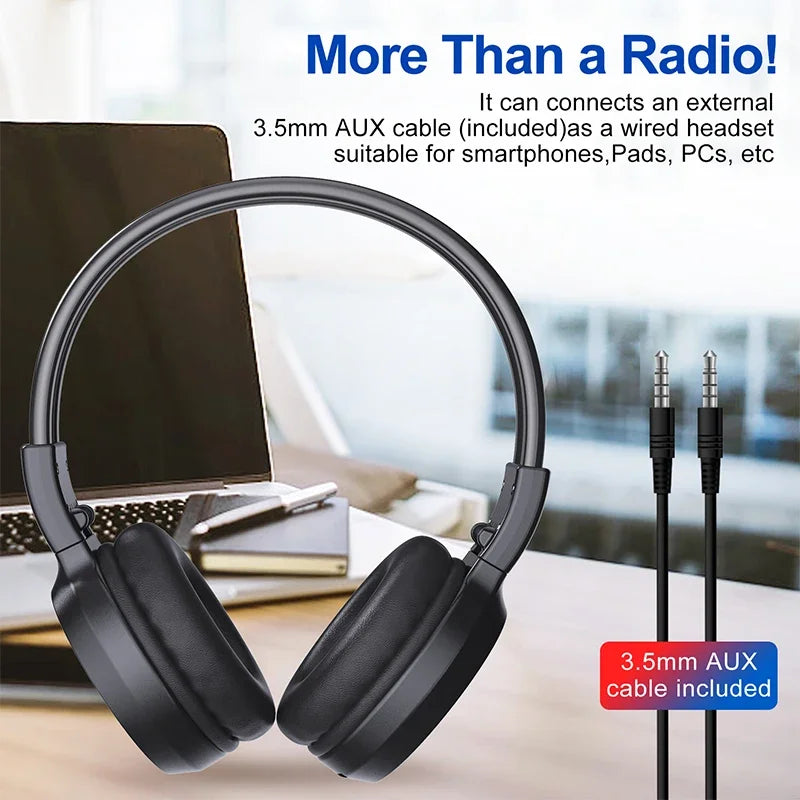 Căști Radio FM Portabile cu Display LED
