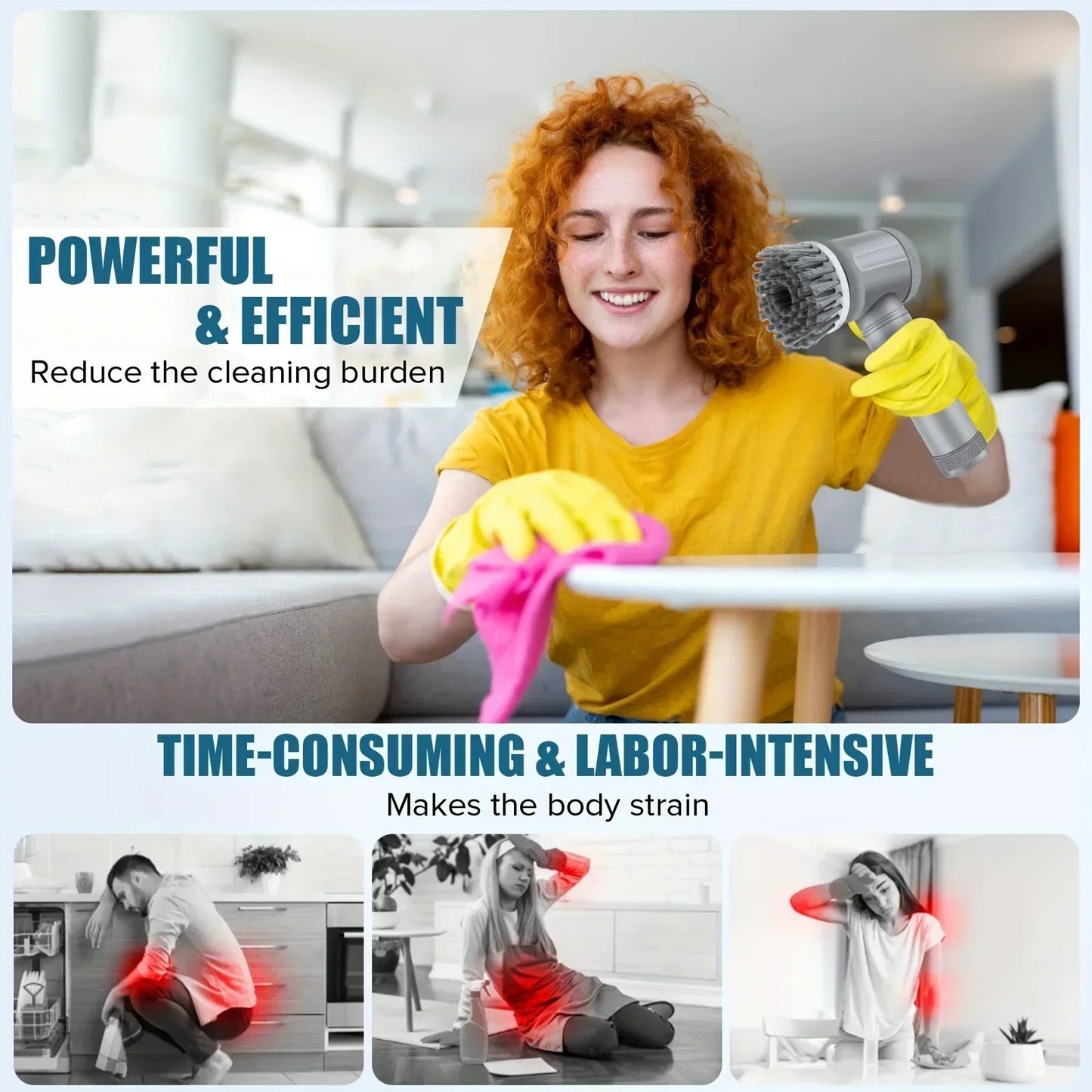 Perie Electrică Rotativă pentru Curățenie