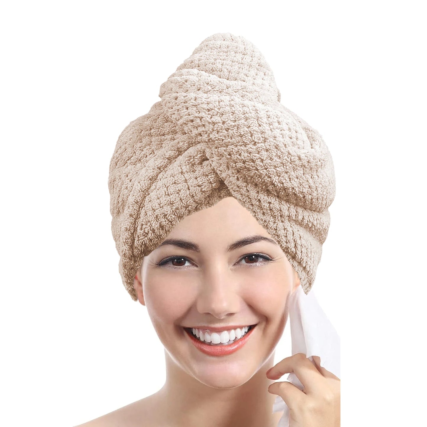 Turban pentru Păr Super Absorbant cu Nasture