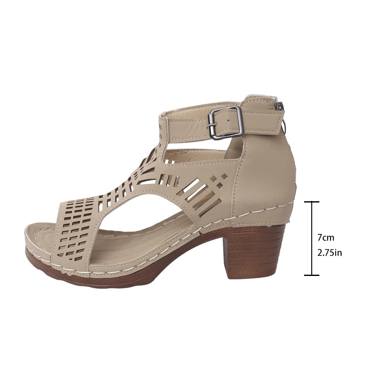Sandale Retro cu Toc Gros – Elegante și Confortabile