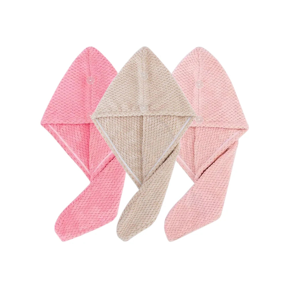 Turban pentru Păr Super Absorbant cu Nasture