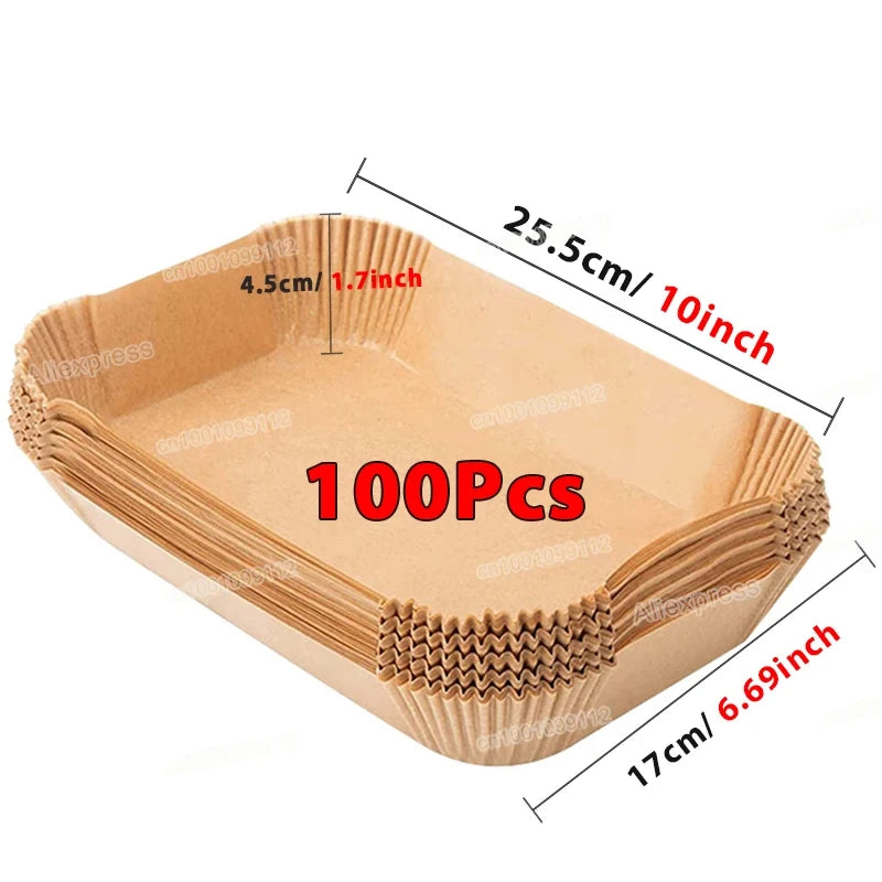 Hârtie Air Fryer Antiaderentă – 50/100 Bucăți