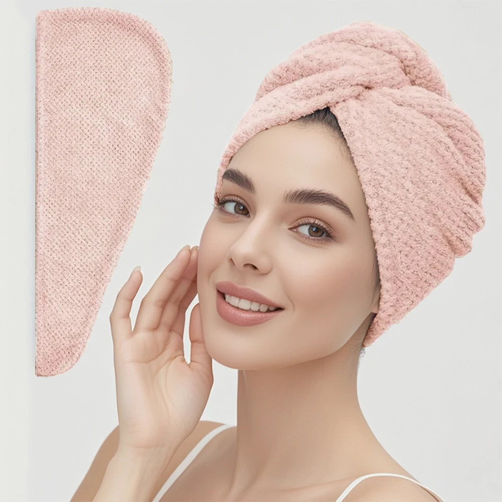 Turban pentru Păr Super Absorbant cu Nasture