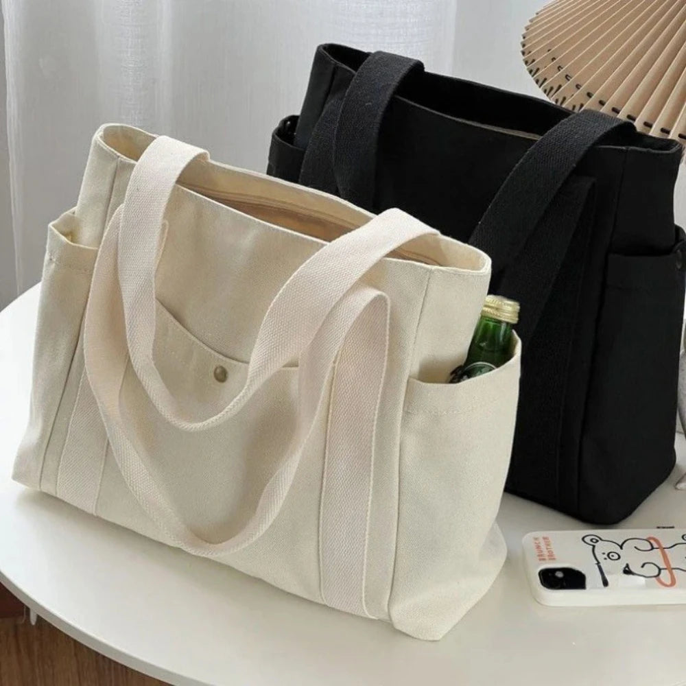 Geantă Tote Canvas – Capacitate Mare pentru Zi cu Zi