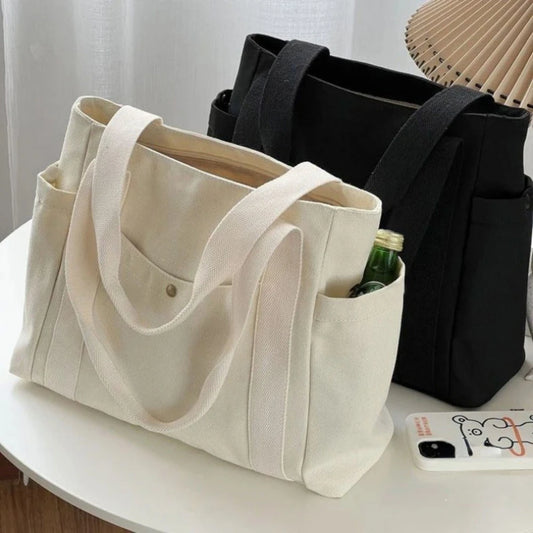 Geantă Tote Canvas – Capacitate Mare pentru Zi cu Zi