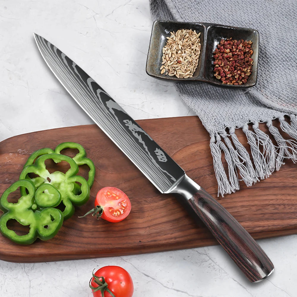 Cuțit Japonez MDHAND 8” din Oțel Inoxidabil
