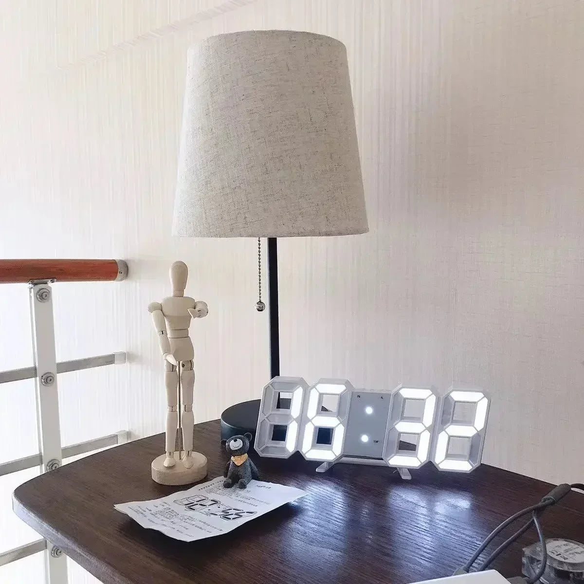 Ceas Digital LED 3D – Decor Modern pentru Perete