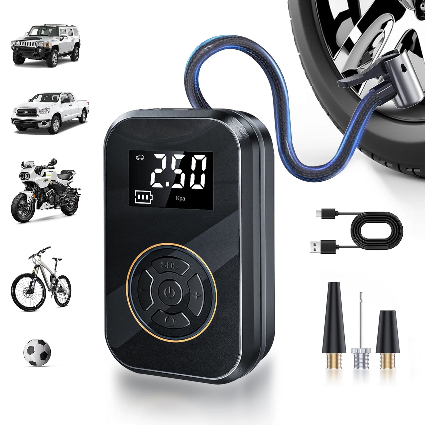 Compresor Auto Portabil BELIBUY cu Display Digital
