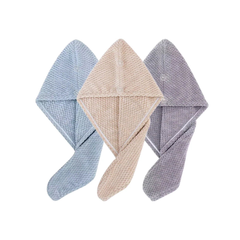 Turban pentru Păr Super Absorbant cu Nasture
