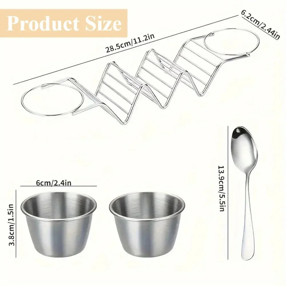 Set Suport Taco din Inox – 4 Piese