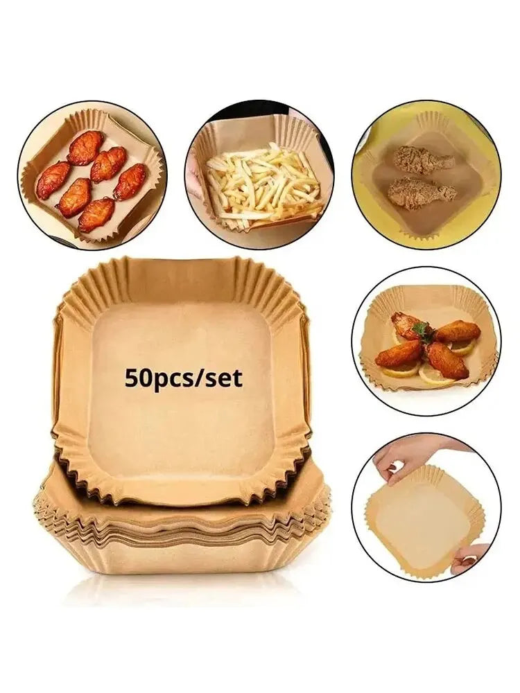 50 Buc Hârtie Air Fryer Antiaderentă