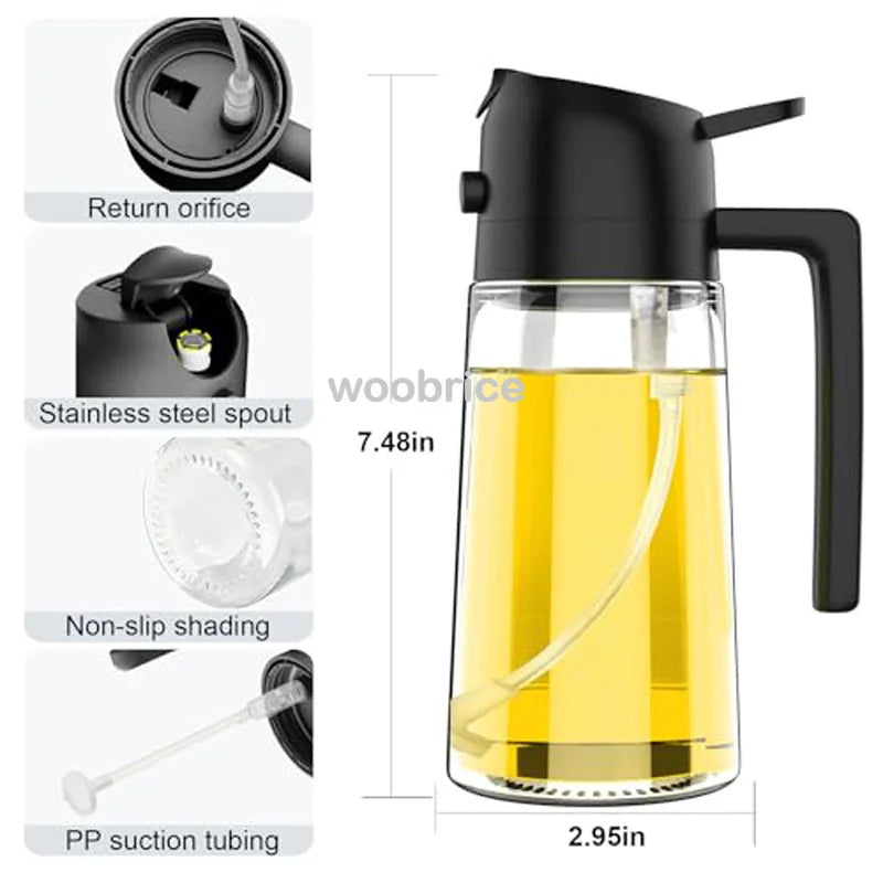 Pulverizator Ulei 2 în 1 – Spray și Pensulă pentru Gătit