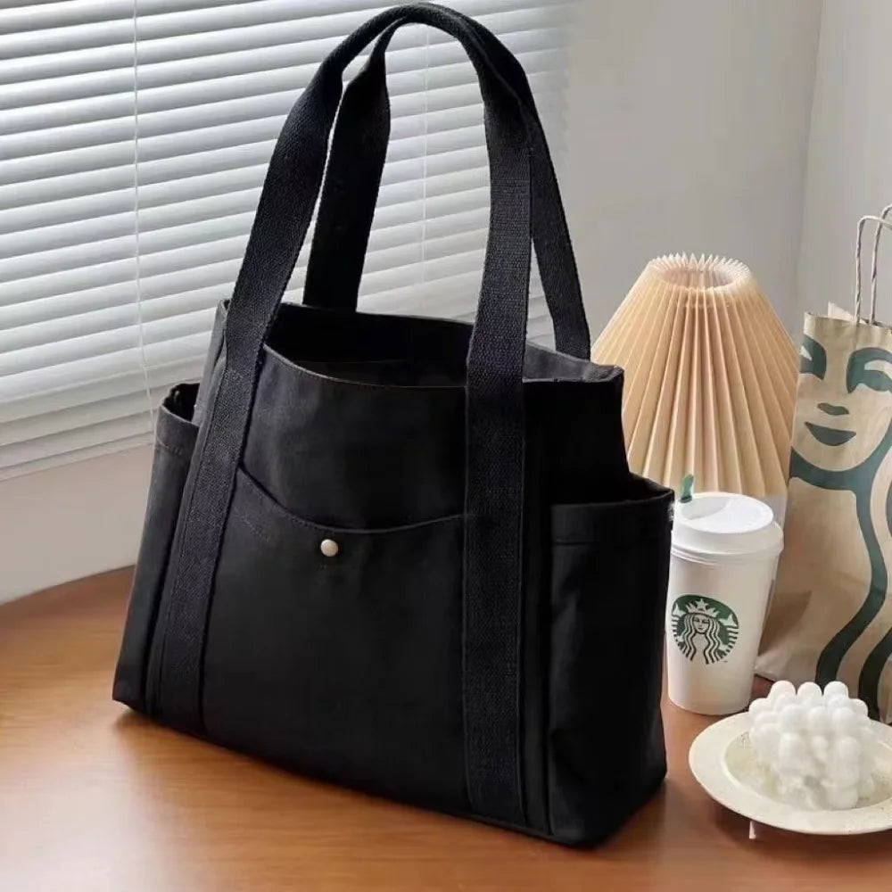 Geantă Tote Canvas – Capacitate Mare pentru Zi cu Zi