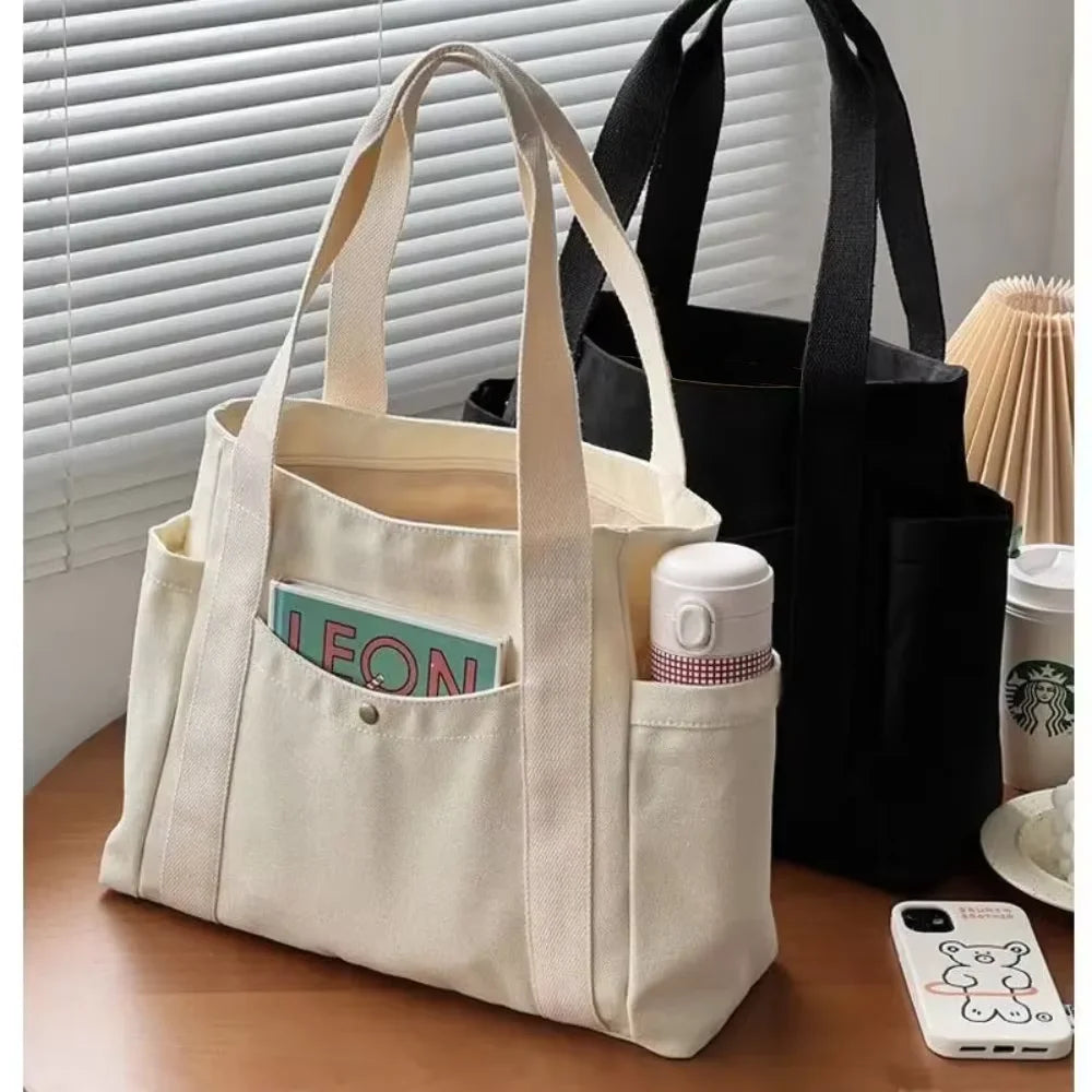Geantă Tote Canvas – Capacitate Mare pentru Zi cu Zi