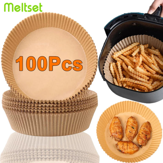 Hârtie Air Fryer Antiaderentă – 50/100 Bucăți