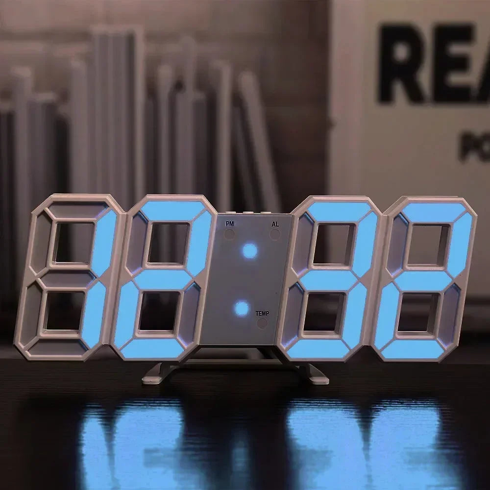 Ceas Digital LED 3D – Decor Modern pentru Perete