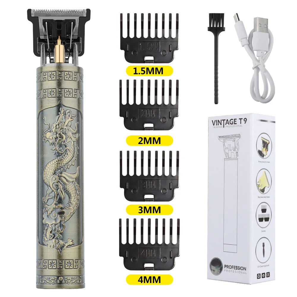 Mașină de Tuns Retro T9 – Electrică pentru Bărbați
