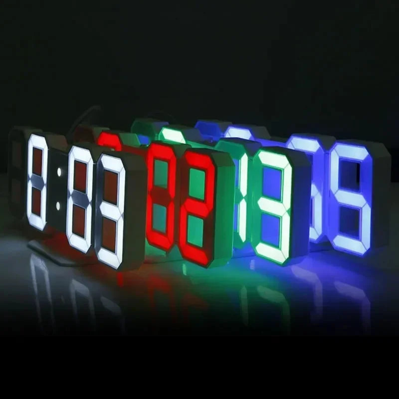Ceas Digital LED 3D – Decor Modern pentru Perete