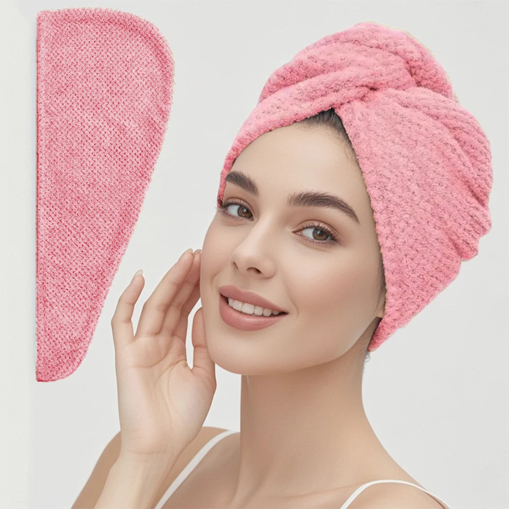Turban pentru Păr Super Absorbant cu Nasture