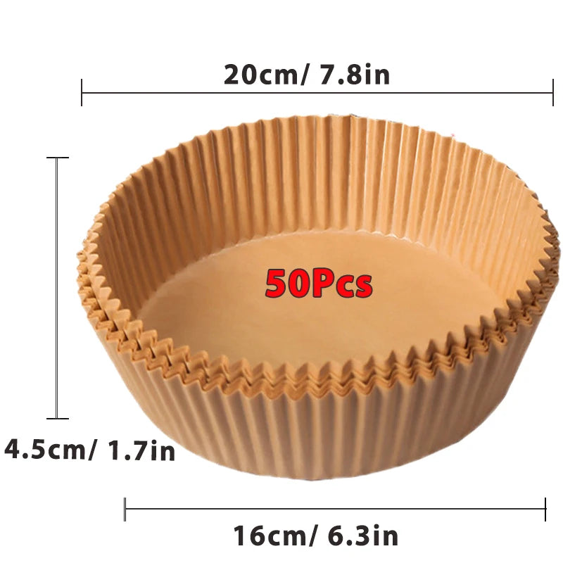 Hârtie Air Fryer Antiaderentă – 50/100 Bucăți
