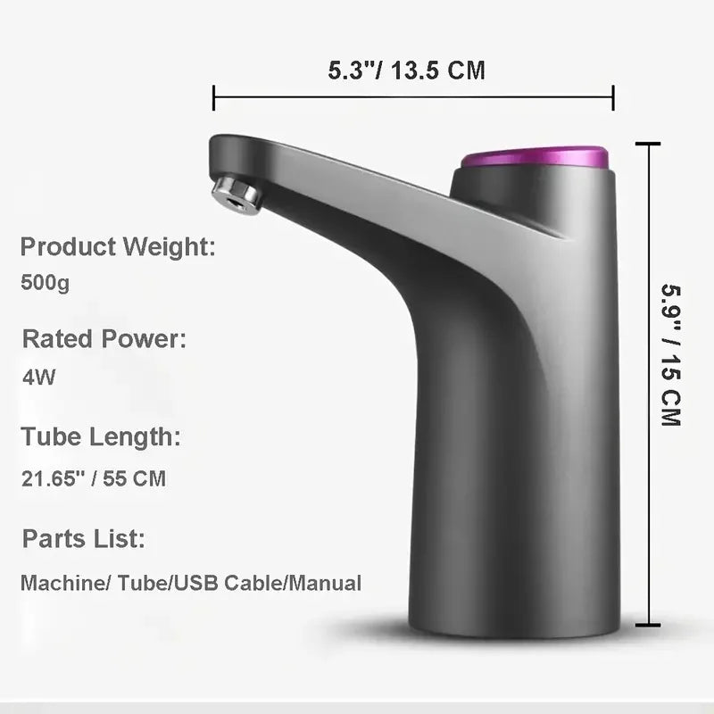 Pompa Electrică USB pentru Bidoane de Apă 19L