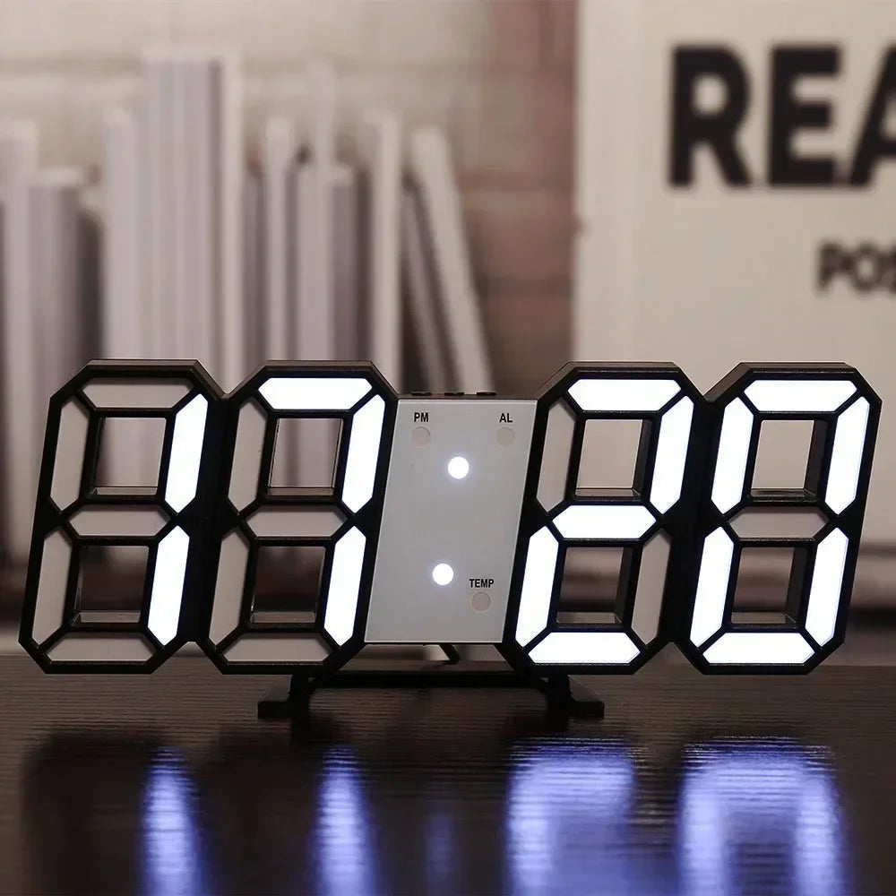 Ceas Digital LED 3D – Decor Modern pentru Perete