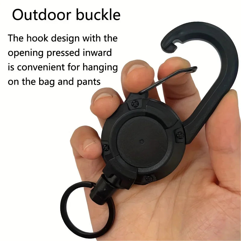 Breloc Retractabil Heavy Duty cu Carabină