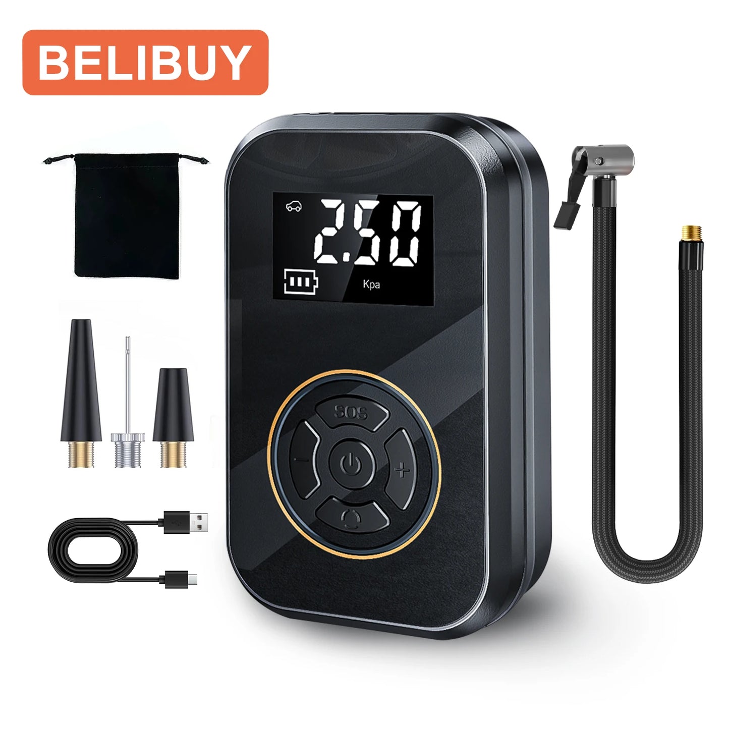 Compresor Auto Portabil BELIBUY cu Display Digital