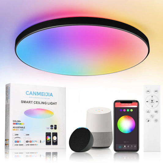 Plafonieră LED Smart RGB – Bluetooth, Telecomandă și Intensitate Reglabilă