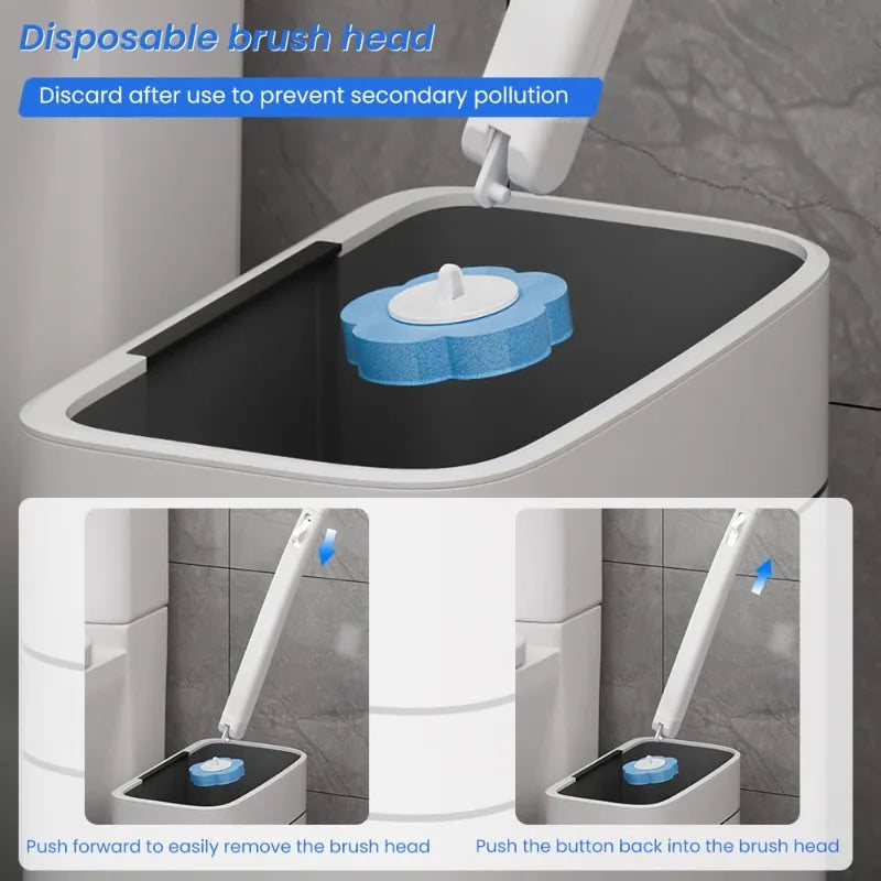 Perie WC cu Capete de Unică Folosință