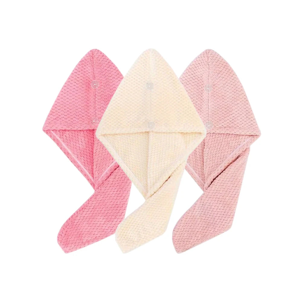 Turban pentru Păr Super Absorbant cu Nasture