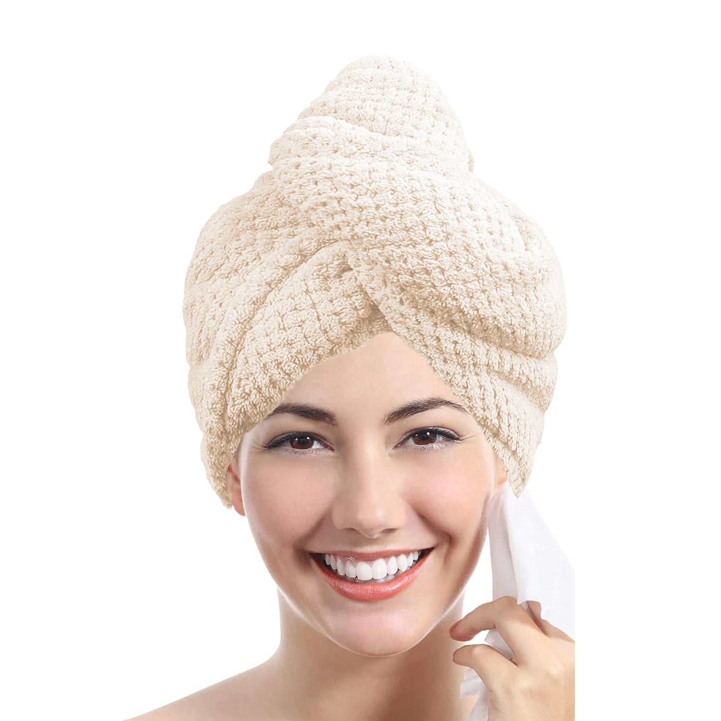 Turban pentru Păr Super Absorbant cu Nasture