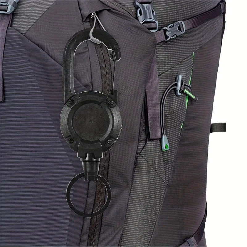 Breloc Retractabil Heavy Duty cu Carabină