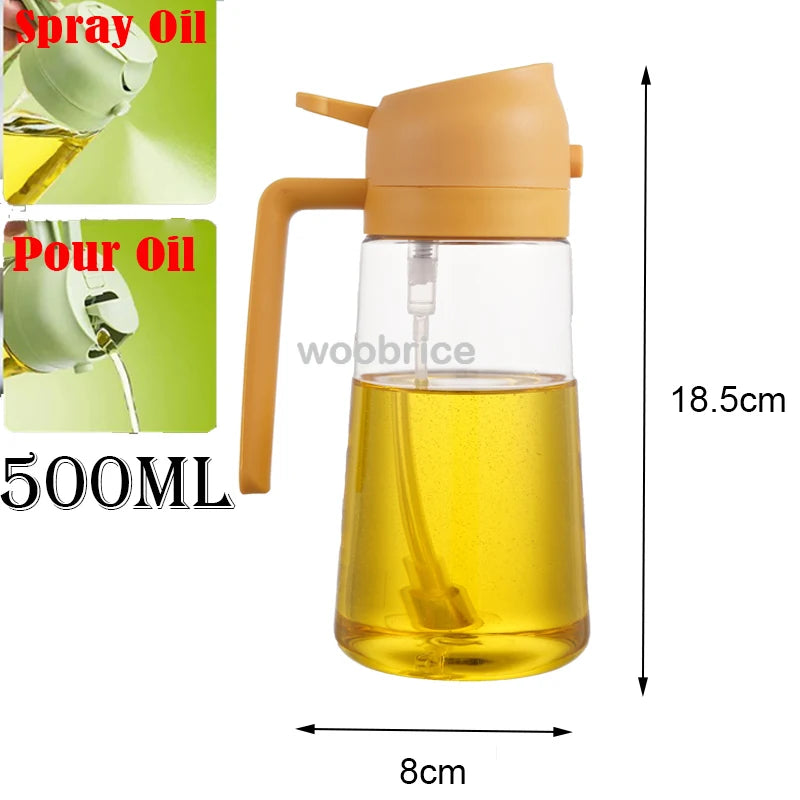 Pulverizator Ulei 2 în 1 – Spray și Pensulă pentru Gătit